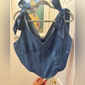 Denim top